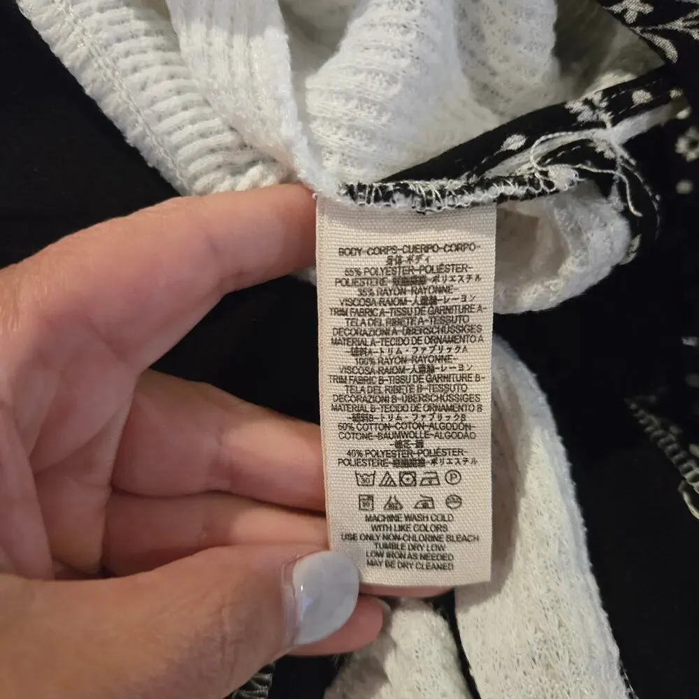 Free People Women Auxton Thermal Wrap Blouse sz XS